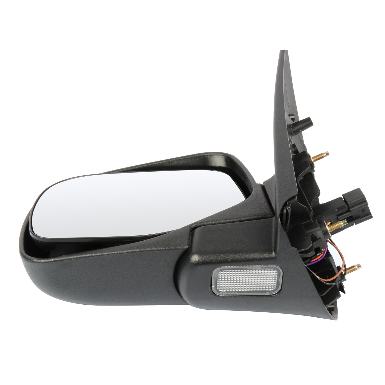 Left Side Power Mirror For 2002-2007 Ford Taurus - Textured Black, Includes Puddle Light