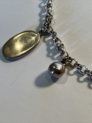 QVC sterling silver oval disc and ball necklace 37.83g - Picture 7 of 9