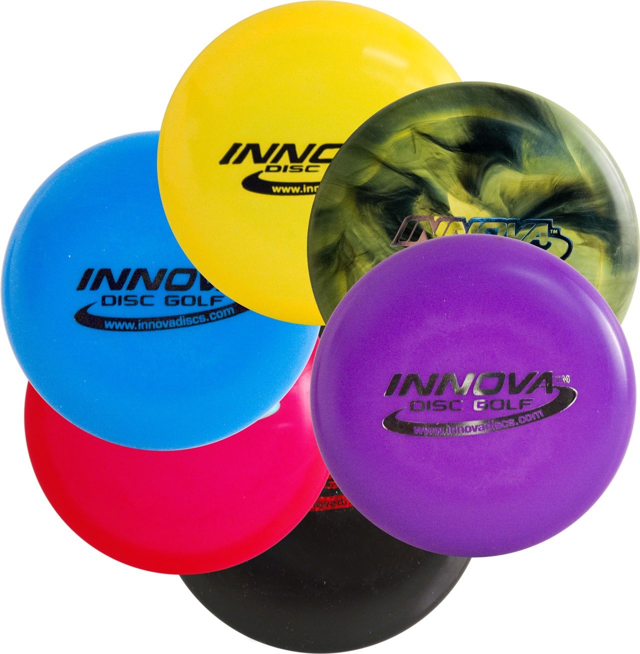 INNOVA DISC GOLF MINI 6 PACK - SET OF SIX MINIS - ASSORTED COLORS