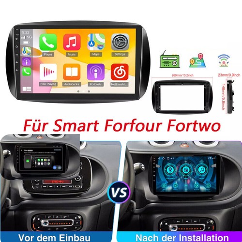 Für Mercedes Benz Smart Forfour Fortwo 453 Autoradio Android 13 GPS Navi WIFI - Bild 2 von 15