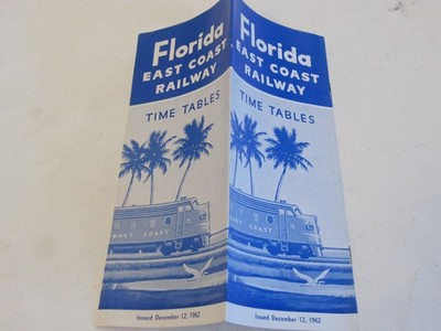 Florida East Coast Railway - December 12, 1962  Public Timetable - FEC Ry
