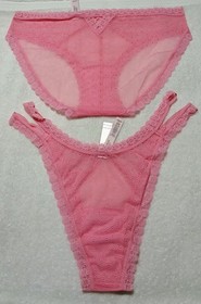 LOT of 8  NWT VICTORIA'S SECRET COTTON LACE VARIETY PANTIES L MULTICOLOR  $110