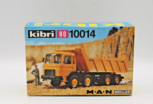 Kit Modelo Camión Volquete Kibri HO 10014 MAN Meiller Alemania Occidental Completo con Caja De Colección | Zustand: Used