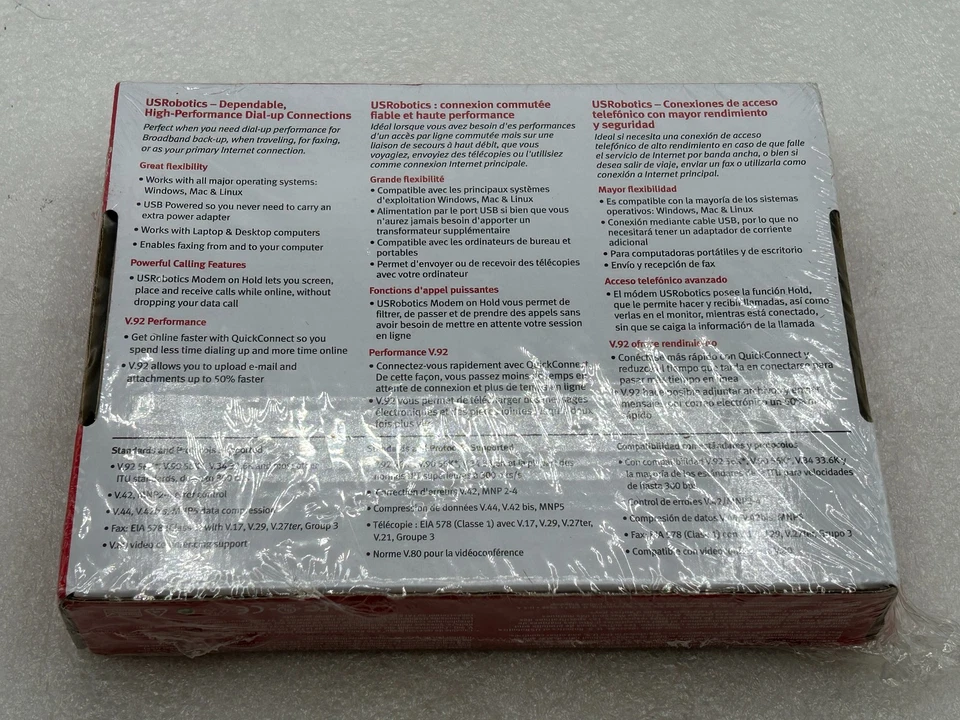 Módem USB 56K Robotics US 5637 USR5637 V.92 NUEVO EN CAJA SELLADA. Linux, Mac, Windows Foto 3 de 4