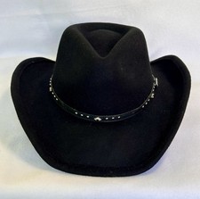 Cody James Black Western Cowboy Hat Small USA 100 Wool