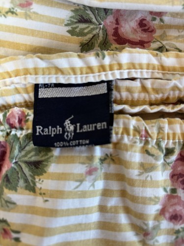 Vintage Ralph Lauren Sophie Brooke fitted sheet As Is Crafts Fabric - Picture 5 of 5