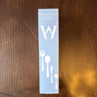 Wedgwood Knightsbridge Stainless Steel Silver 4 Piece Hostess Set Flatware