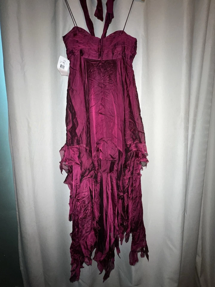 Vestido Nicole Miller Y2K Vintage Pinot Seda - Talla 6 - Nuevo con Etiquetas $660 Foto 4 de 4