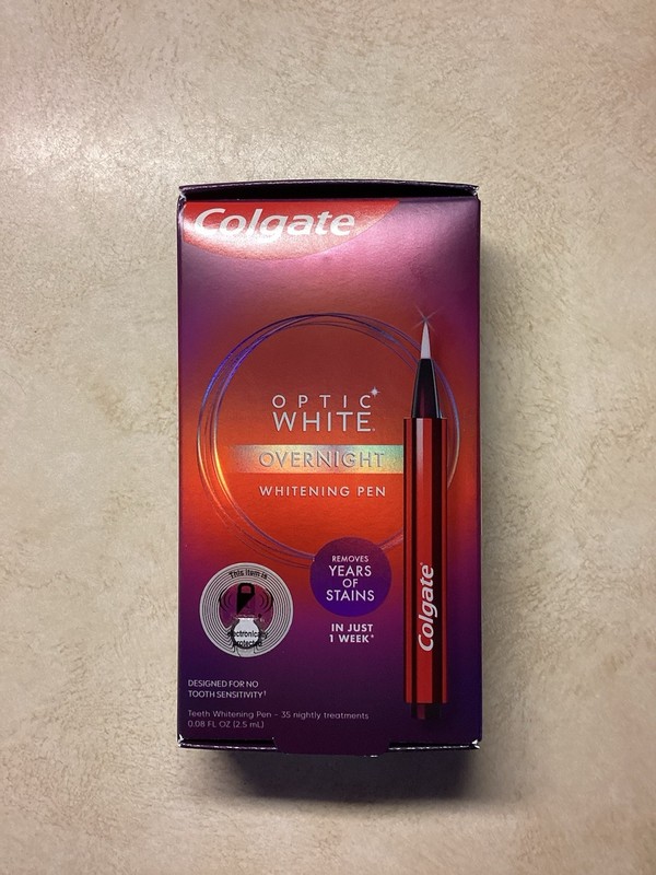 Colgate Optic White Overnight Teeth Whitening Pen, Teeth Stain Remover to Whiten