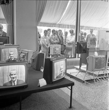 President  Lyndon B. Johnson, TV Vietnam Speech, Chicago, 1965, 120 PHOTO NEGS 2