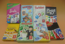 Pocket Kartenspiele zum Auswählen:  Skip-Bo, UNO, Scrabble, Pictionary, Monopoly