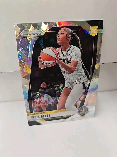 2024 Panini WNBA Prizm Silver Cracked Ice Rookie #10 Angel Reese RC CHICAGO SKY - Picture 2 of 6