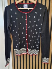 Banned Retro Strickjacke- Gr.M, Schwarz, neu, maritimes Design