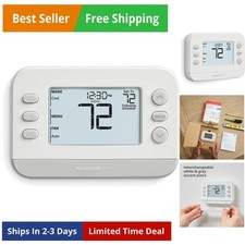 New Programmable Thermostat, Single-Stage, 1 Heat/1 Cool Compatibility, Flex...