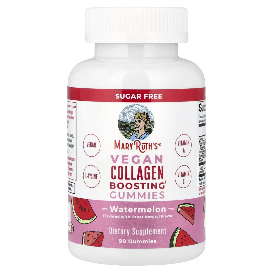 Vegan Collagen Boosting Gummies, Sugar Free, Watermelon, 90 Gummies