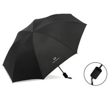 Black Compact Automatic Umbrella Windproof Folding UV Protection Travel