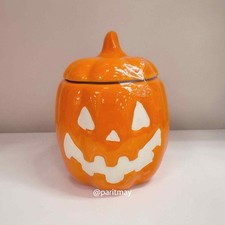 Target Bullseye Halloween 2025 Ceramic Pumpkin Jack-O -Lantern Jar 7"H NEW
