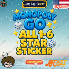 Monopoly Stickers Go  ALL 1-6  Sticker CHEAPEST  SUPER FAST  24/7