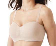 Bali Comfort Revolution Convertible Strapless Wireless Bra Size XL -Beige- NWT