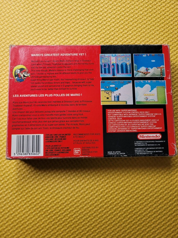 Super Mario World SNES Nintendo Red Box Variant Complete PAL UK VGC  - Image 3 of 4
