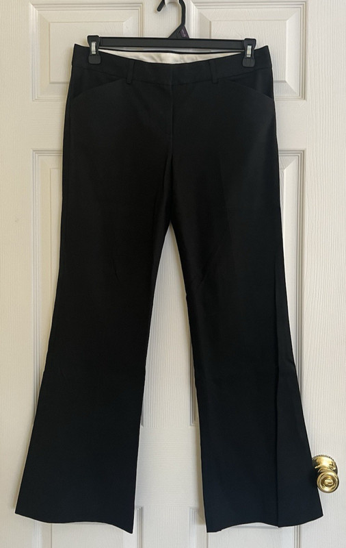 Theory Women Black Flared Trouser Pants Dress Pants Size 10