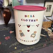   Vintage Tupperware Large One Touch Toy Doll Clothes Canister