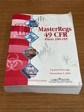 LabelMaster 490042 Master Regs 49 CFR Parts 100-185 Spiral Bound Revised 11-2024