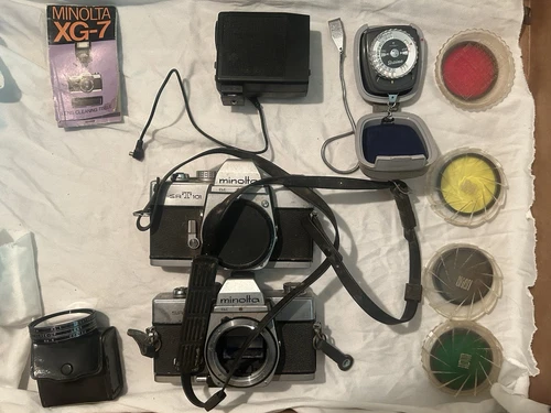 minolta srt 101, minolta srt 201 cameras. west-germany light meter and more.