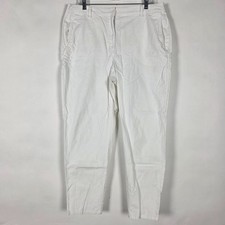 Eileen Fisher Hemp Organic Cotton Womens Size 14 White Pants