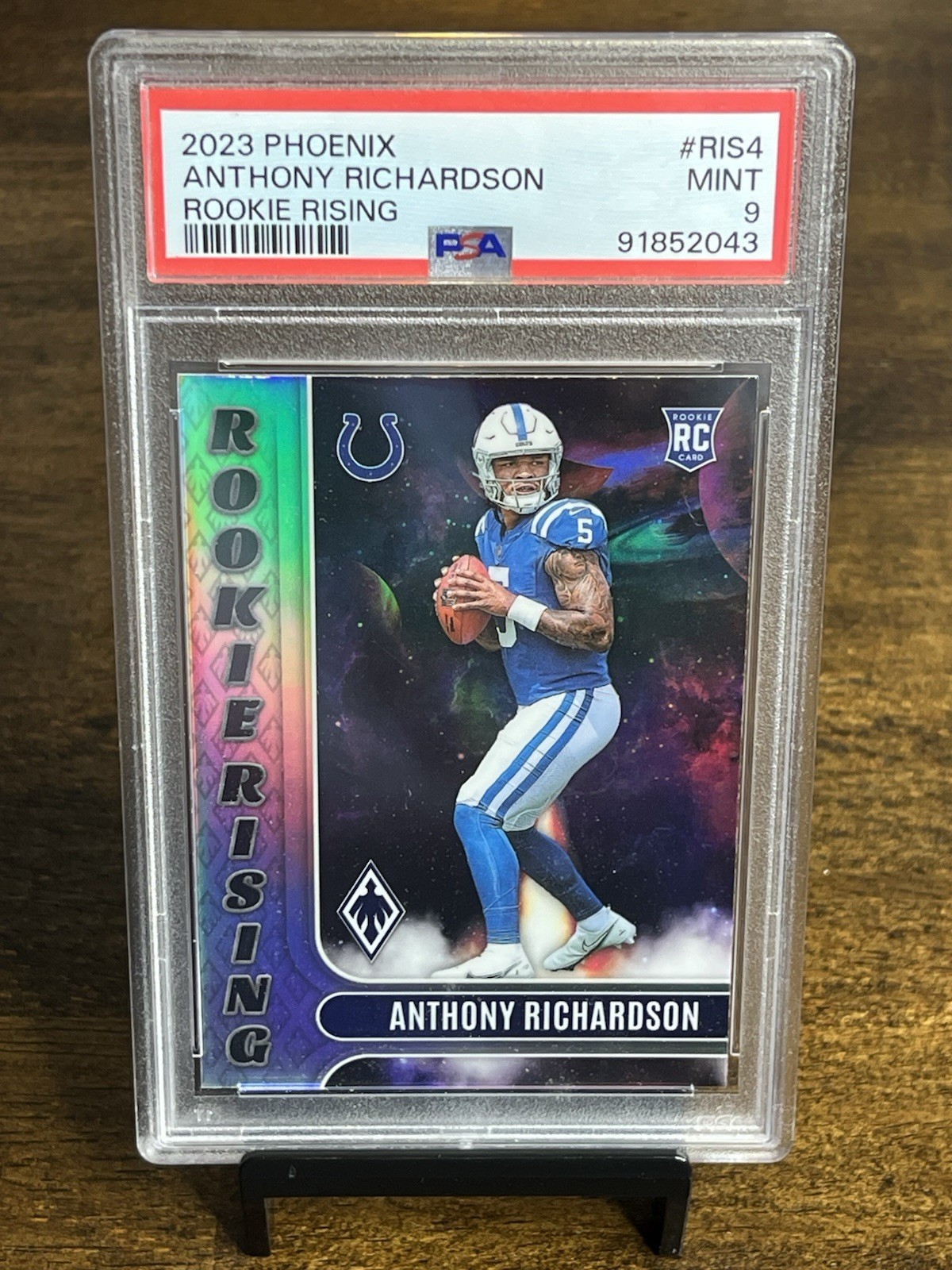 2023 Panini Phoenix Anthony Richardson Rookie Rising Hologram PSA 9 Colts
