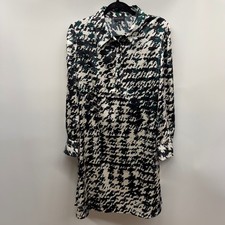 The Limited Womens Abstract Houndstooth Shirt Dress XL Petite Office Siren Twee