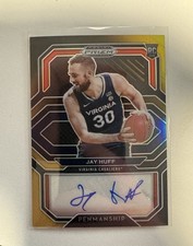 2021-22 Panini Prizm Draft Picks  Penmanship Auto Jay Huff - Black Gold 5/5