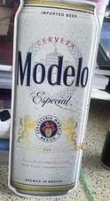 Modelo Especial Beer Can Metal Tacker Tin Sign, Man Cave, Wall Decor, Tiki Bar