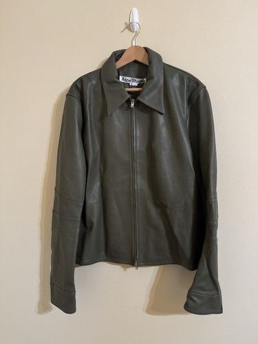 Acne Studios New Leather Jacket Green 54