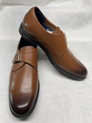 Gunnar & Troy Men s NWOB Brown Leather Maverick Single Monk Strap Shoes Size 13