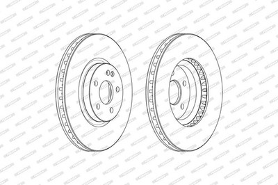 2x Bremsscheibe PREMIER FERODO FCR379A für MERCEDES Schachtel VITO Mixto Double