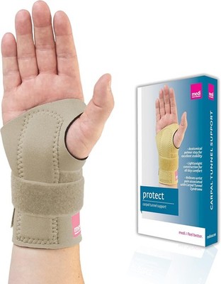 MEDI PROTECT Carpal Tunnel Support w/Strap Right Hand (Beige) X-Small 89401