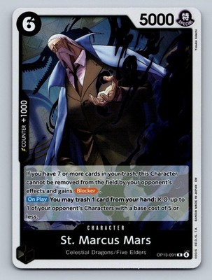 St. Marcus Mars OP13-091 Rare Carrying On His Will Foil NM 2025 Free Shipping
