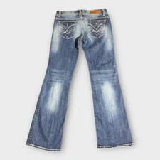 Vigoss Boot Cut Blue Jeans Size Women’s 7 31x31 Embellished Y2K 2000s Grunge