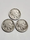 1924 , 1924 D , 1924 S Buffalo Nickel Coins / Semi Key Date Coin Set