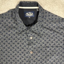 Nat Nast Luxury Originals Silk Blend Button Up Short Sleeve Camp Shirt Mens XL