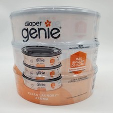 Playtex Diaper Genie Refills, Clean Laundry Scent - 3 Refill Rings - Newborn Siz