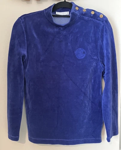 SAINT LAURENT (YSL) Rara felpa vintage Yves Saint Laurent in velluto taglia F *necessaria riparazione pozzo*