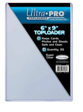 Ultra Pro 6" x 9" Toploader 25ct - Clear, Tough, Archival-Safe Card Holders