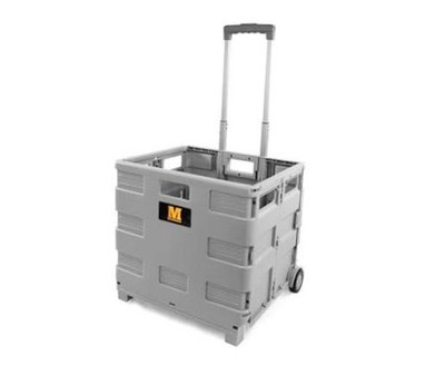 50704 Collapsible Gray Rolling Folding Dolly Grocery Cart - Multi-Functional