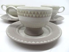 Mikasa Stone Craft "Ventura" Set Of 3 Cups And 3 Saucers 