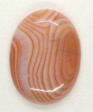 40x30mm Banded Agate Dyed Reddish Brown Cabochon Gemstone S4091H