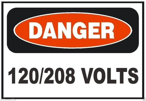 Danger 1 8 Volts Electrical Electrician Sticker Safety Sign Decal Label D227 Ebay