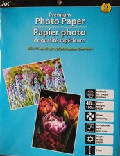 Premium Glossy Photo Paper for InkJet Printers 8.5 "x11", 6 Sheets/Pk