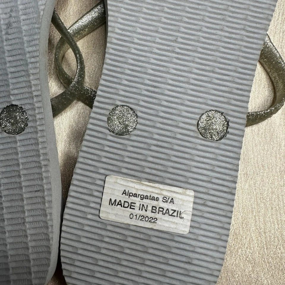 Босоножки Havaianas Fantasia глянцевые шлепанцы ледяной серый блестящий размер США 11/12 - Изображение 3 из 4